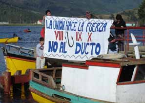Solidaridad con pescadores de Mehuin
